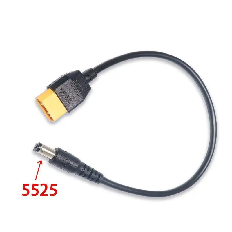 XT60 to DC Male Power Adapter Cable – Durable PVC, 20AWG Power Adapter Cable Qme DC5525