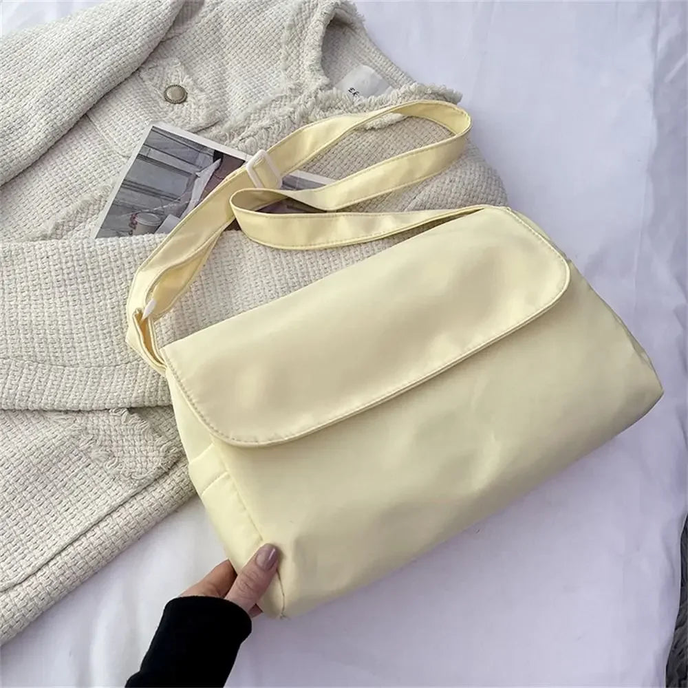 Canvas Shoulder Bag – Large Capacity Tote for Women & Students Canvas Shoulder Bag Qme