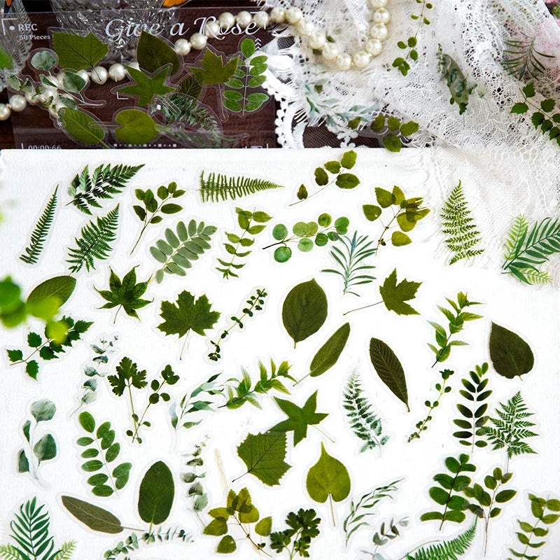 100pcs Waterproof Flower Stickers – Rose Tulip Daisy Clear Decals Craft Sticker Pack Qme