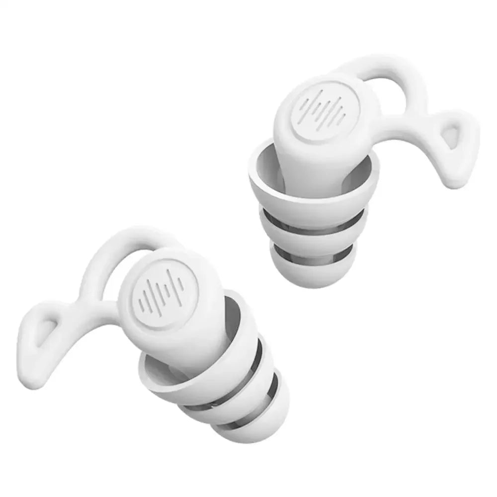 3-Layer Silicone Reusable Earplugs – Waterproof for Swimming Silicone Earplugs Qme China Mainland White