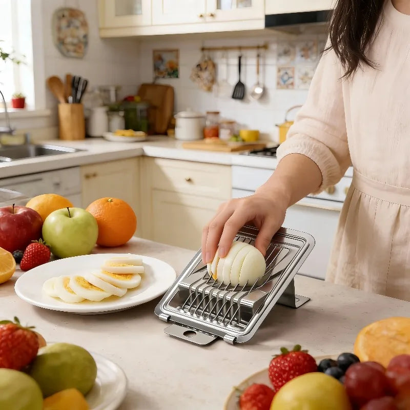 Multifunctional Stainless Steel Egg & Food Slicer Cutter Egg & Food Slicer Qme