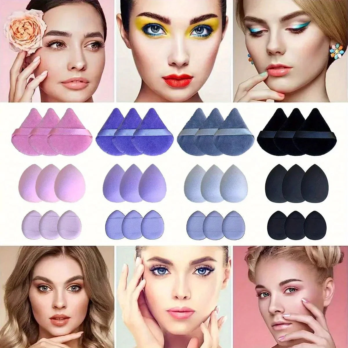 Dual-Use Contour & Highlight Makeup Sponge – All Skin Types Makeup Sponge Qme