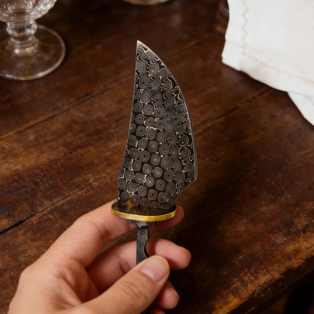 Damascus Steel Fixed Blade Knife Blank – DIY Billet by Swayboo Knife Blank Billet Qst