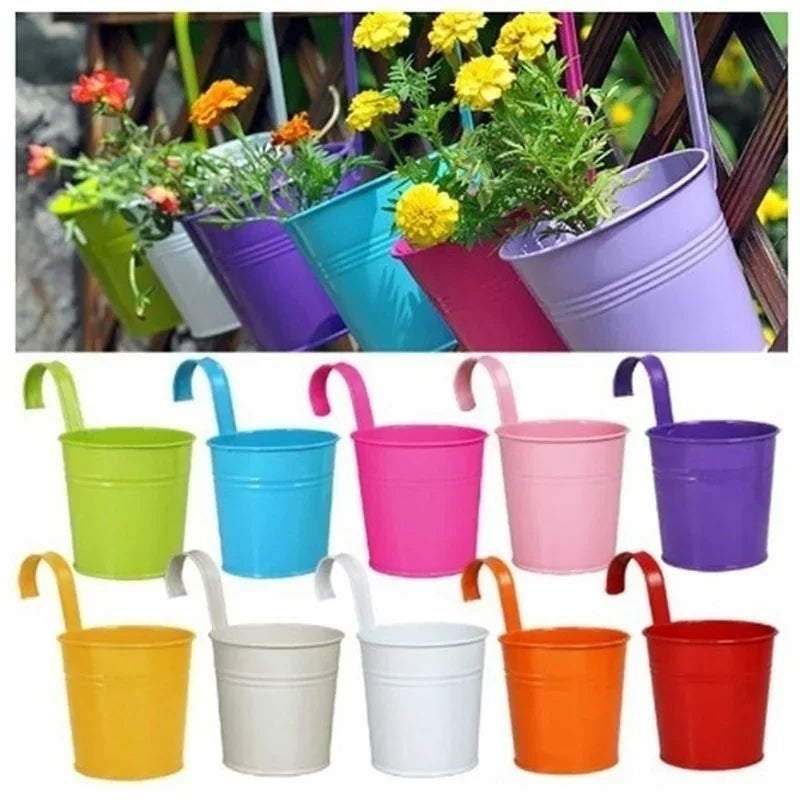 Iron Wall Mounted Hanging Flower Pot Hook Planter Holder Wall Planter Hook Qme