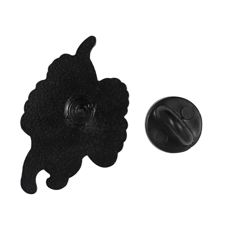 Witch Enamel Pin – Black Cat Magic Hat & Book Brooch Badge Enamel Lapel Pin Qme