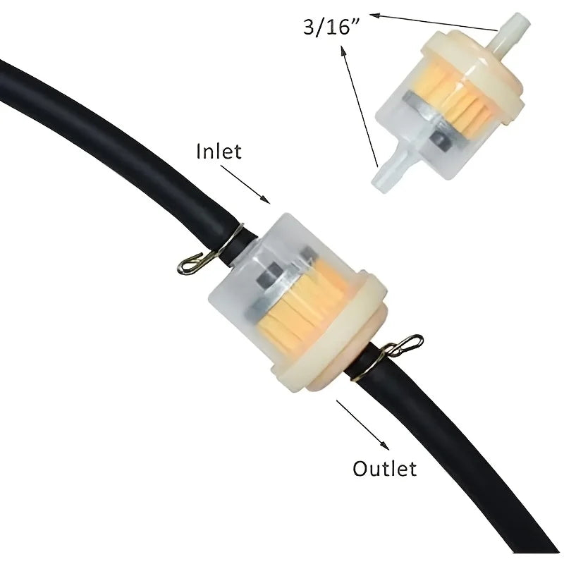 Universal Motorcycle Fuel Filter Set – 10 Pack, 6mm Motorcycle Fuel Filter Qme