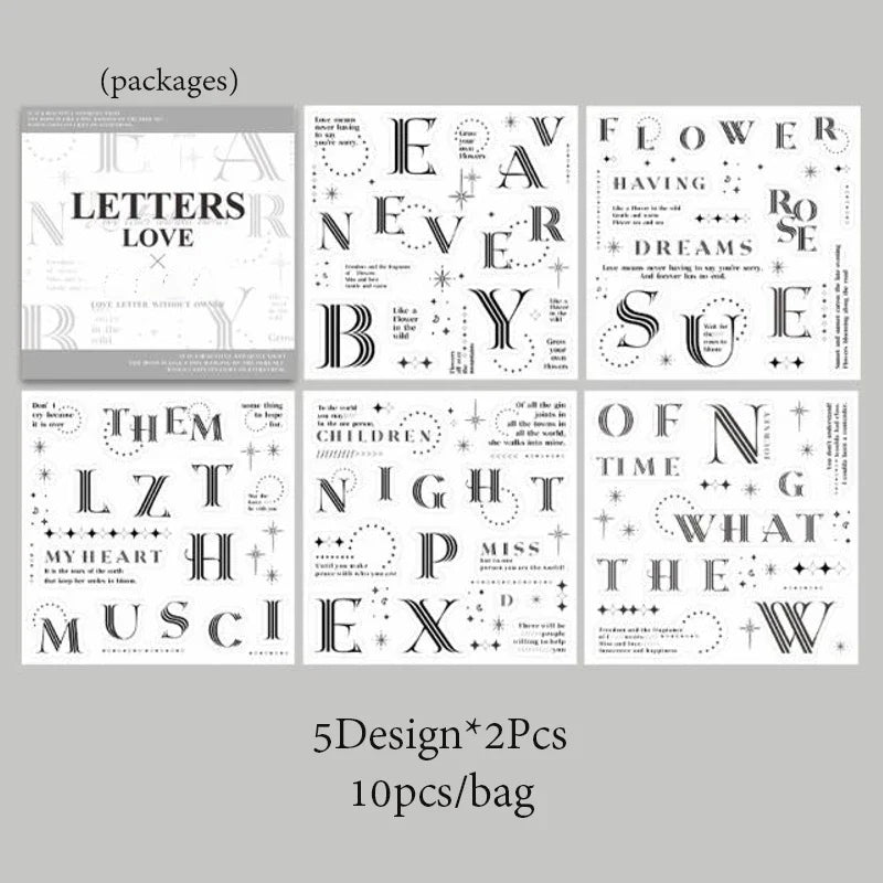 Alphabet Sticker Book – Minimalist DIY Scrapbook Stickers Decorative Sticker Book Qme 2