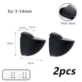 Wall Mount Floating Shelf Clip Anti-Slip Glass Partition Clamp Shelf Bracket Clamp Qme K168 Black