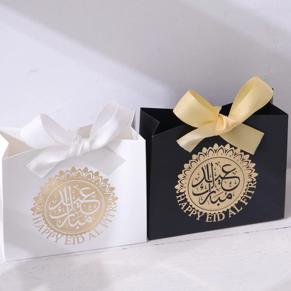 5 Compact Eid Gift Boxes | Elegant Paperboard Set – Black & More Eid Gift Boxes Qme