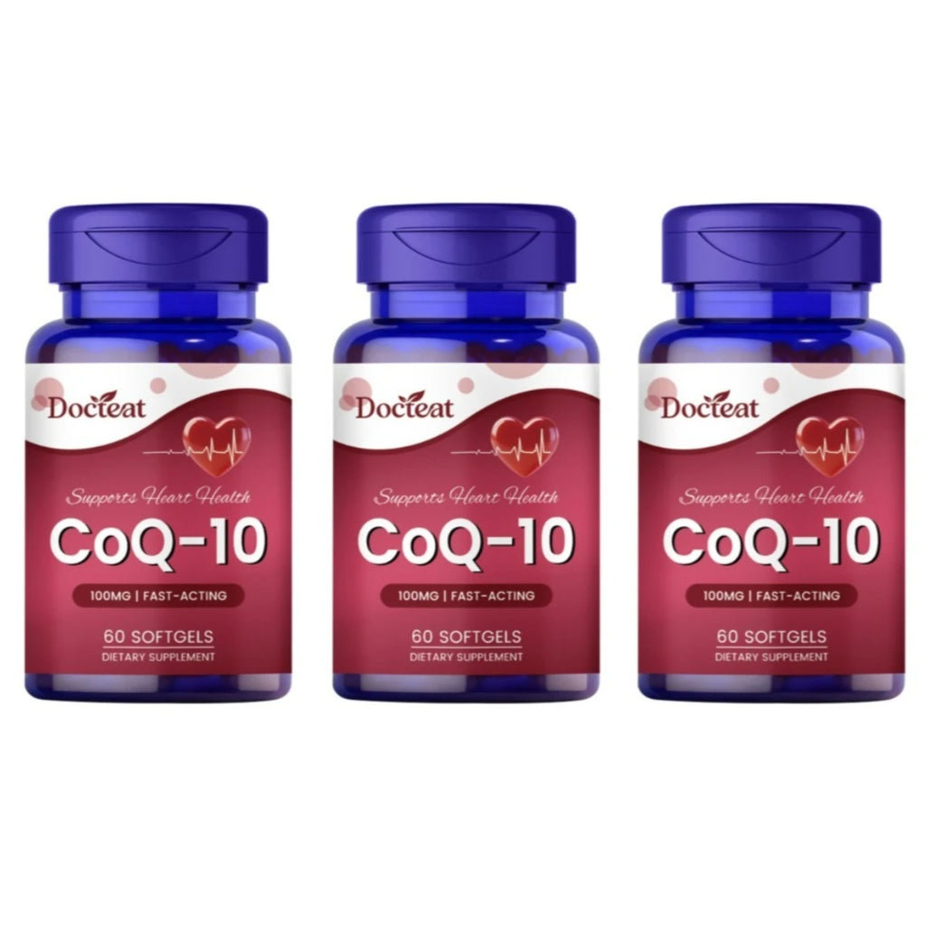 CoQ-10 100mg Softgels + Vitamin E, L-Carnitine & Omega-3 | 60ct CoQ10 Supplement Qst 180 Count(Pack of 3)