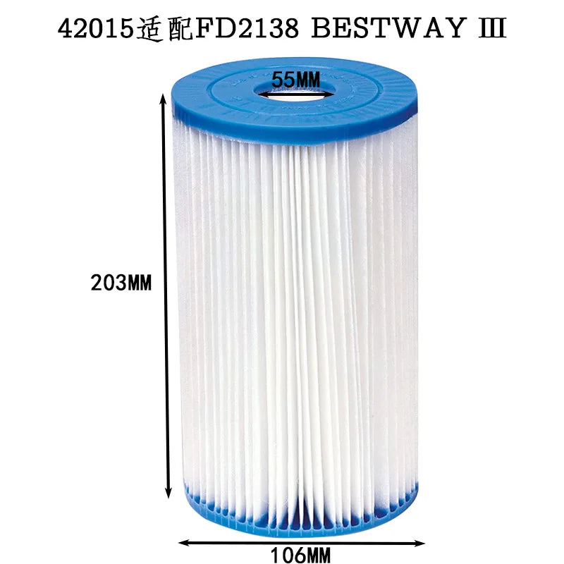 Pool Filter Cartridge Replacement for Bestway & Intex Pumps Pool Filter Cartridge Qme 42015