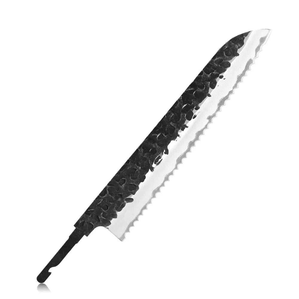 DASHWAY 8.5" Serrated Bread Knife Blank Blade – DIY Full Tang Knife Blank Blade Qst Bread Knife Blade 8.5 inch