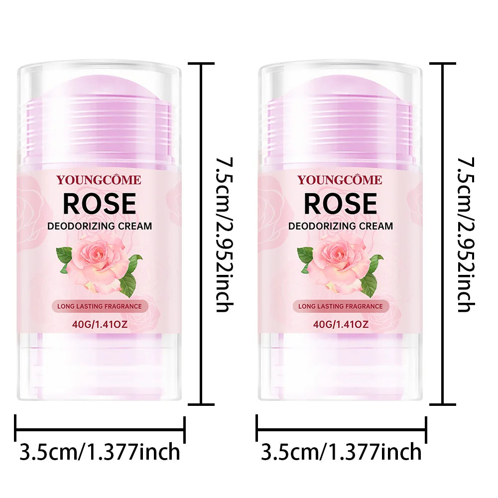 YOUNGCOME Rose Deodorant Stick – All-Day Fresh & Dry Deodorant Stick Qst Ginger