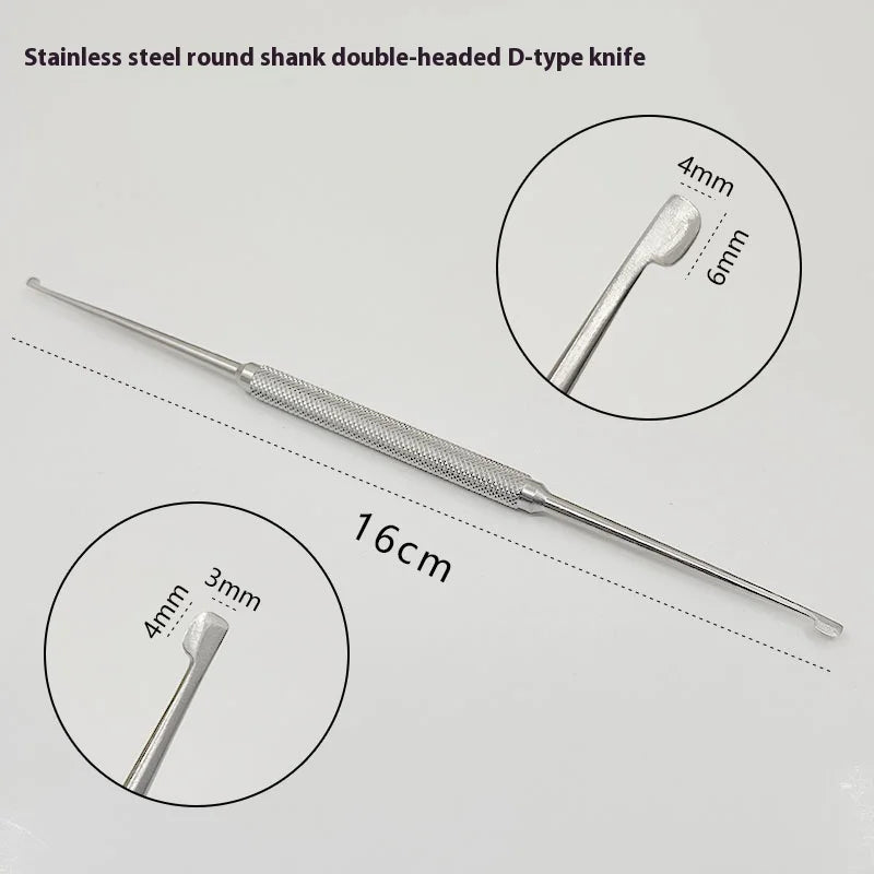 Stainless Steel D-Shaped Nose Blade – Double & Single Head Precision Blade Tool Qme c