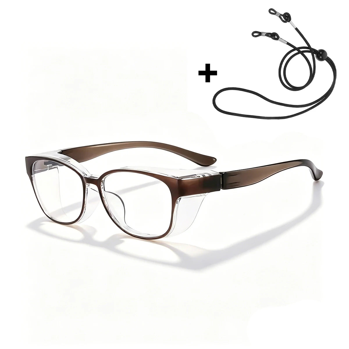 VOPHA Anti-Pollen Safety Goggles – Anti-Fog UV Protection Safety Goggles Qst Brown Clear