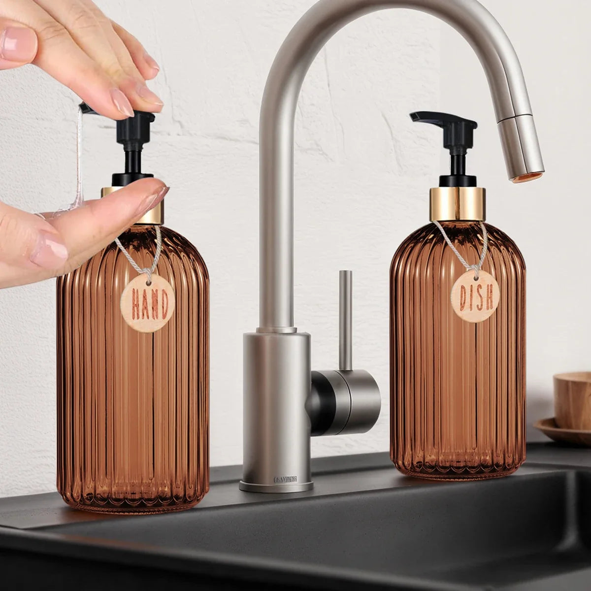 Reusable Dish Soap Dispenser Bottle 500ml – Kitchen & Bath Soap Dispenser Bottle Qme