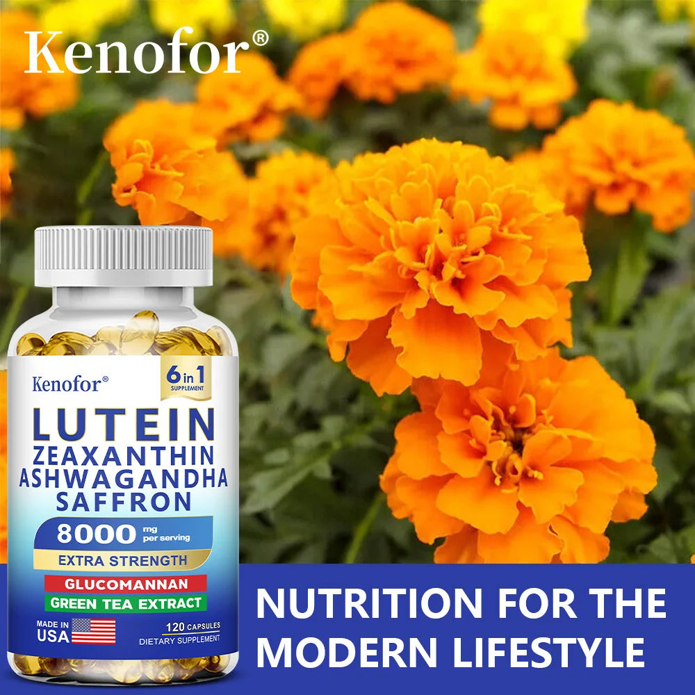 Lutein & Zeaxanthin Eye Vitamins with Ashwagandha | Adult Formula Eye Vitamin Supplement Qst