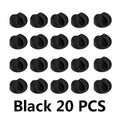 Silicone Cable Clips & Charger Holder Set – 20pcs Easy Install Cable Clip Organizer Qme Black 20pcs