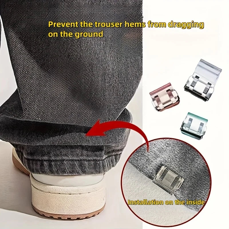 Invisible Pants Leg Shortening Clips – Non-Slip Hem Clips Pants Hem Clips Qme