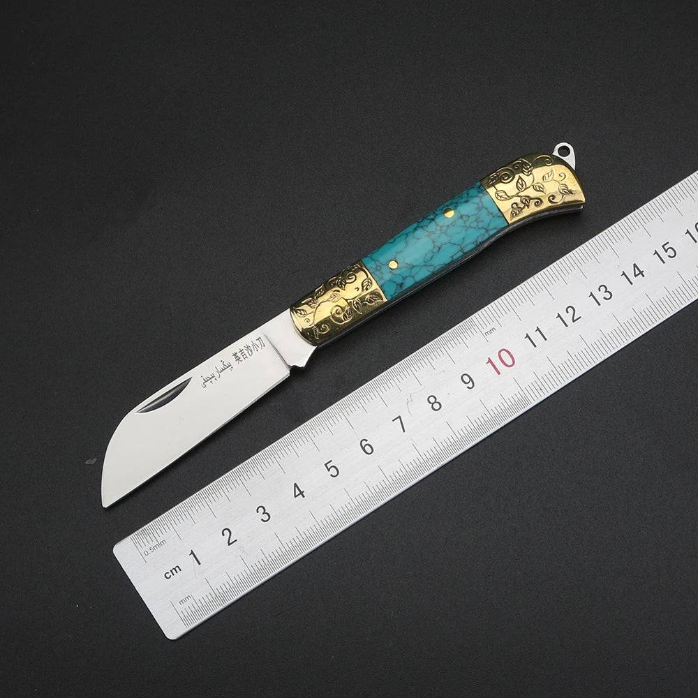 XUAN FENG Mini Folding Pocket Knife – D2 Steel EDC Keychain Folding Pocket Knife Qst