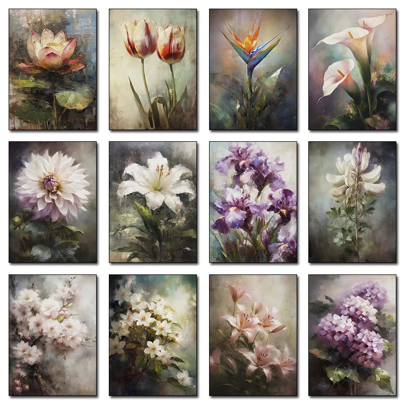 Floral Canvas Art Print – Lily & Clove Bouquet Wall Decor Canvas Art Print Qst