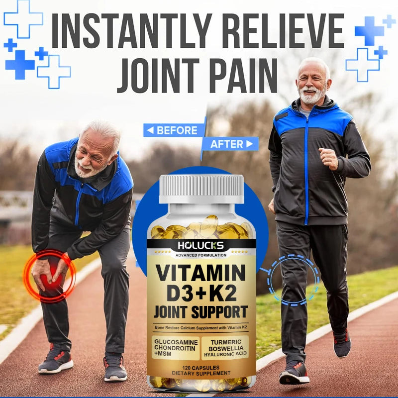 HOLUCKS Joint Support – Glucosamine, Chondroitin & MSM 120ct Joint Support Supplement Qst