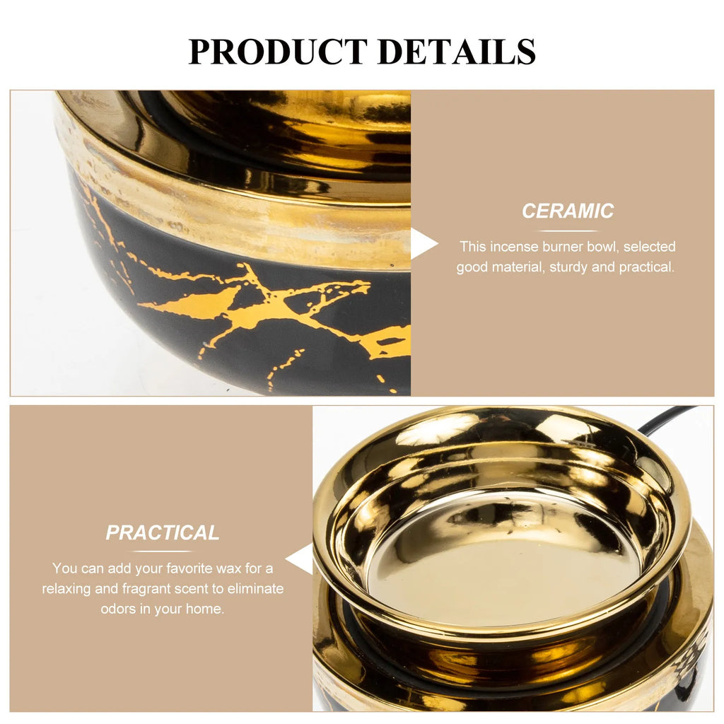 Ceramic Incense Burner Bowl – Meditation & Aromatherapy Decor Incense Burner Bowl Qme