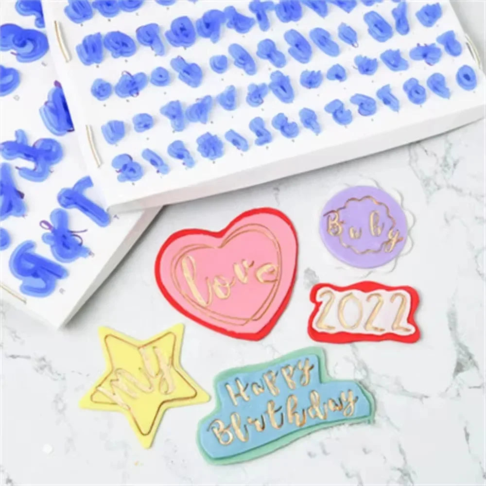 Alphabet & Number Cookie Embosser Mold Set – Upper & Lower Case Cookie Embosser Mold Qme
