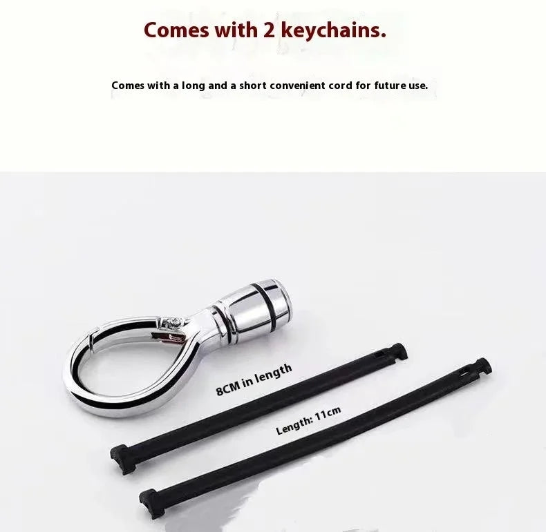 Men's Minimalist Zinc Alloy Keychain Ring & Key Holder Strap Metal Keychain Qme
