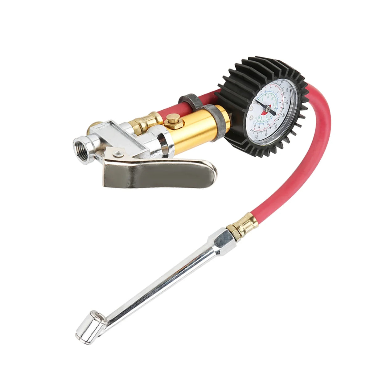 Tire Pressure Inflator Gun with Gauge | 10–220 PSI, 1/4" Fit Tire Inflator Gun Qme