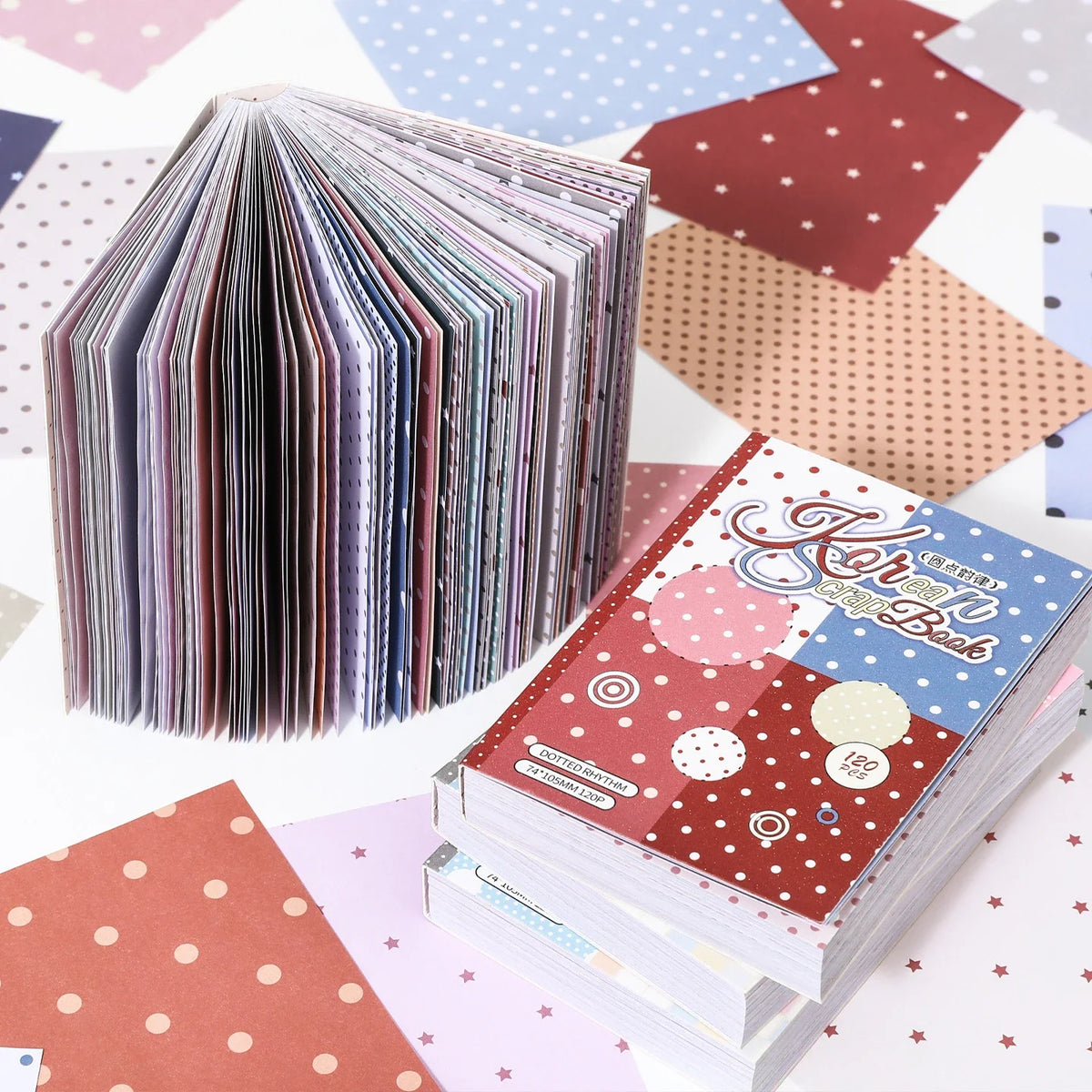 TIANZI 120 Sheets M5 Diary Album Background Papers DIY Scrapbooking Paper Qme