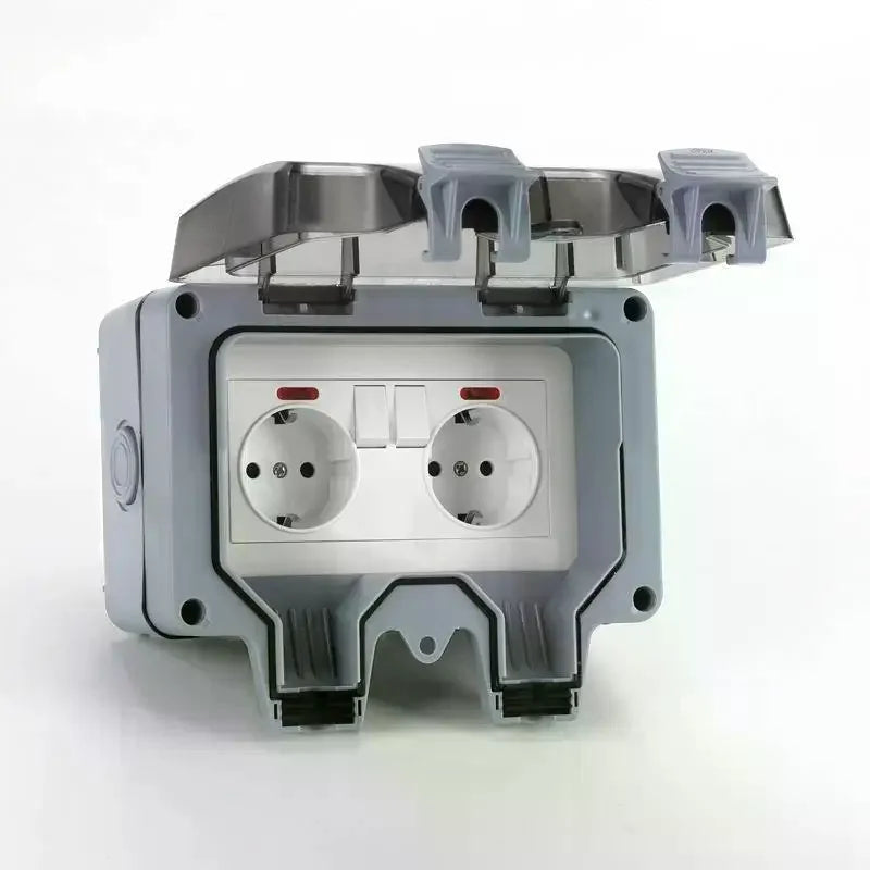 IP66 Waterproof Outdoor Switched Power Socket Box Outdoor Power Socket Qme Default Title