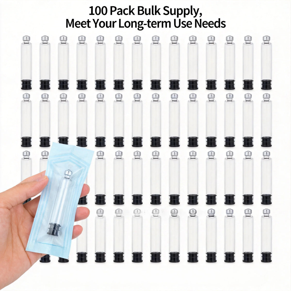 3ml Glass Pen Cartridges 10–100 Pack | V1 & V2 Compatible Glass Pen Cartridges Qst