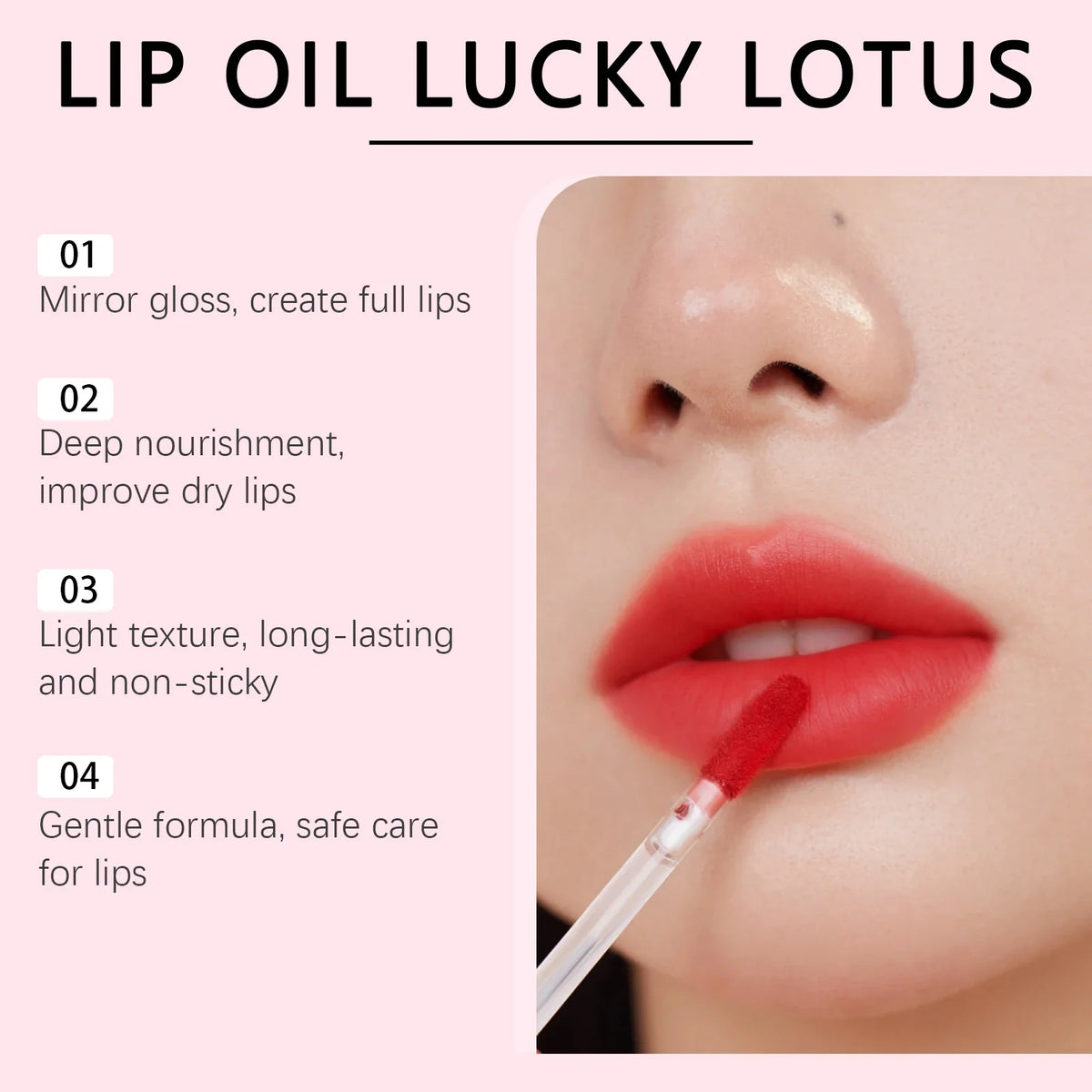 Qme Mirror Lip Oil Gloss – Long-Lasting Stain & Moisture Lip Oil Gloss Qme