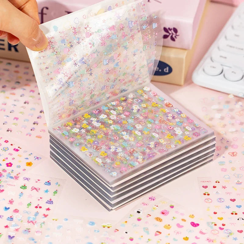 32-Sheet Cute Cartoon Sticker Book – DIY Diary & Scrapbook Sticker Book Qme