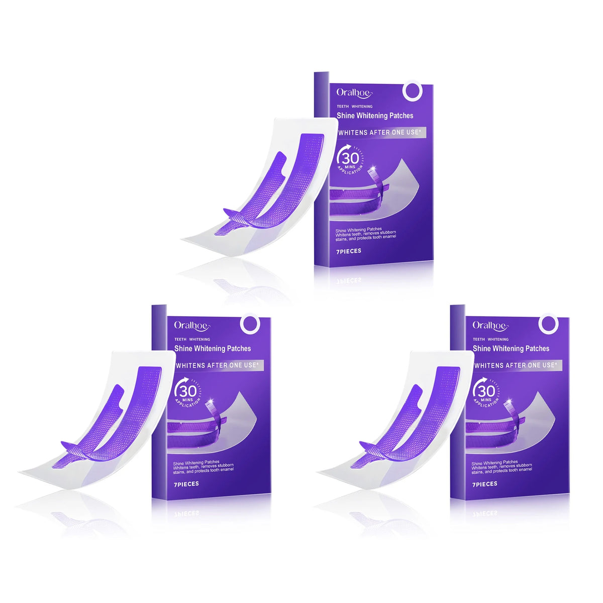 Oralhoe Teeth Whitening Strips – Natural Gel, 7/14/21 Pcs Teeth Whitening Strips Qst 21pieces boxed