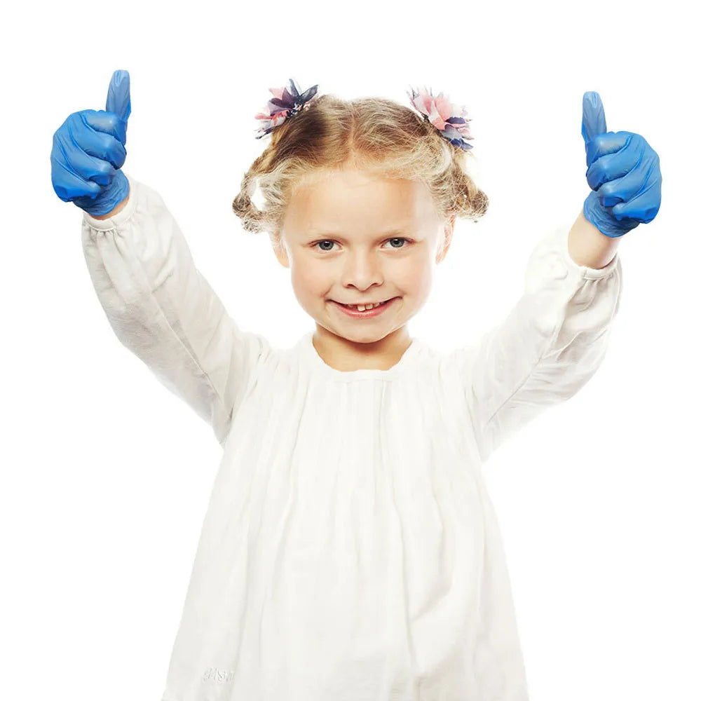 Blue Disposable Latex Gloves – Anti-Static Kitchen & Craft Disposable Latex Gloves Qme