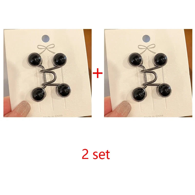 Women's Adjustable Metal Waist Clip Pin for Skirts & Jeans Waist Clip Pin Qme 2SET-S
