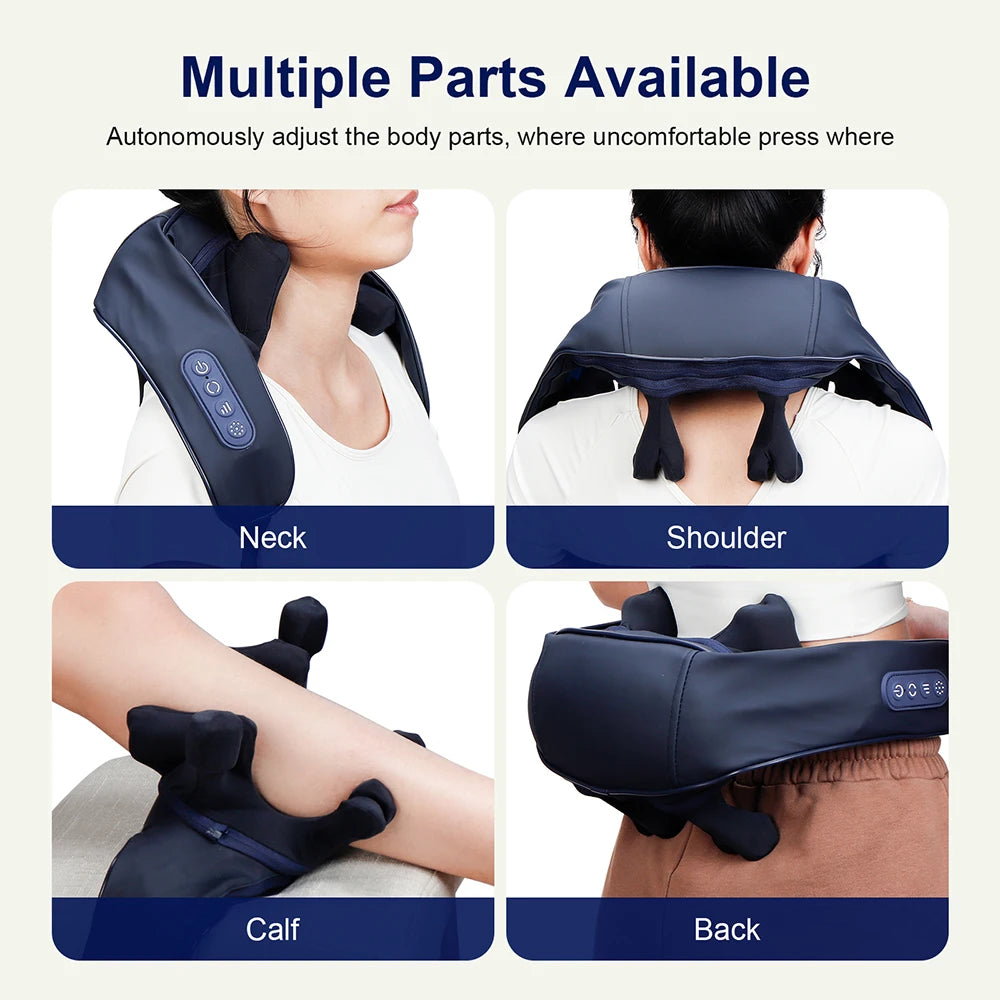 10-Head Wireless Neck & Shoulder Kneading Massage Shawl Massage Shawl Qst
