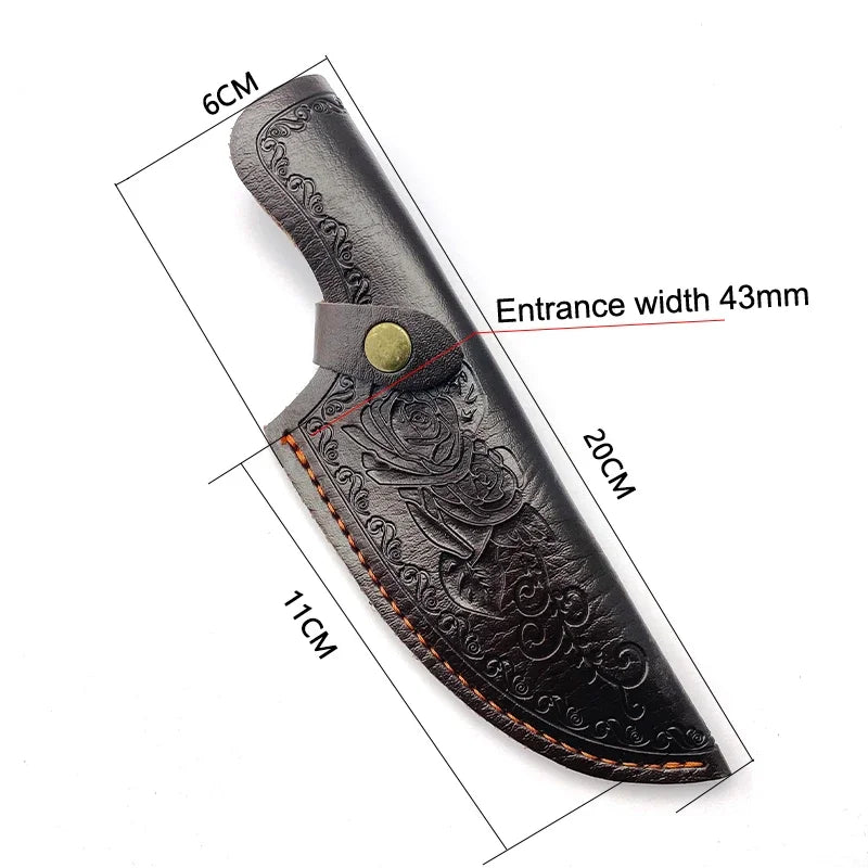 Swayboo PU Leather Knife Sheath for Fixed Blade – Camping Knife Sheath Qst Arc