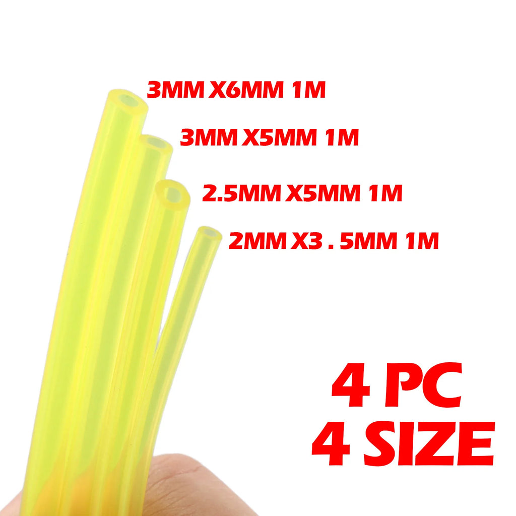 4-Size Fuel Gas Hose Petrol Pipe – Chainsaw Trimmer Blower Fuel Hose Replacement Qme Default Title