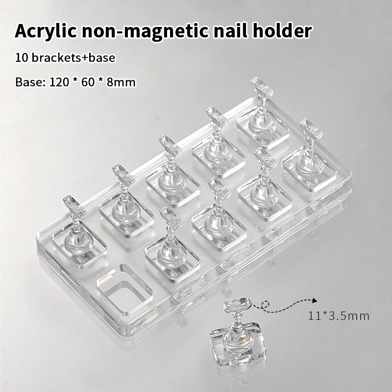 Non-Magnetic Nail Stand – Nail Tips Display & Practice Holder Nail Practice Stand Qst A3