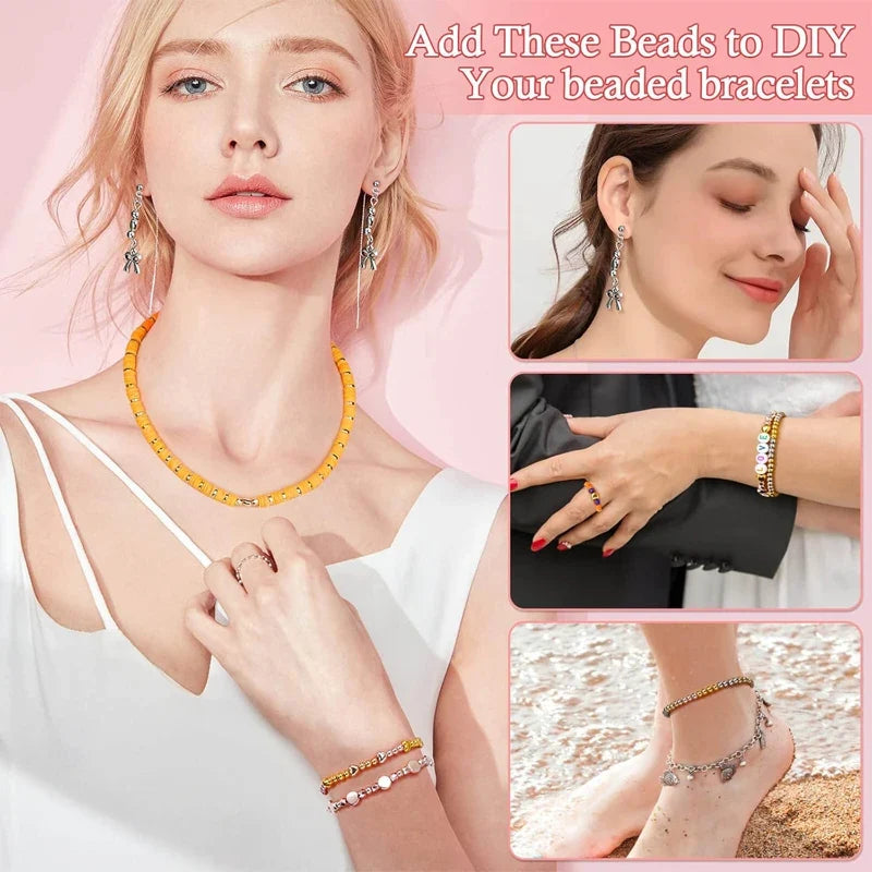 CCB Spacer Beads Set – 6 Styles Assorted Gold Jewelry Making Jewelry Making Beads Qme