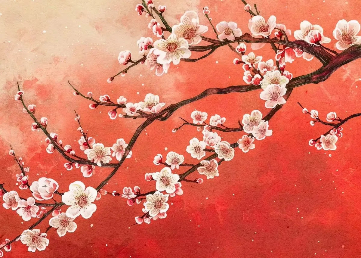 Mount Fuji Cherry Blossom Canvas Wall Art – Sunrise Print Canvas Wall Art Qst D 30x40cm Unframed