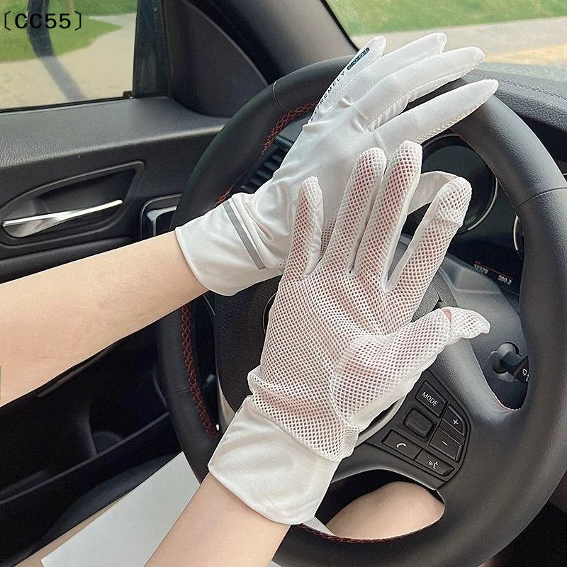 Women's UV Sun Protection Gloves – Touchscreen Breathable Mesh Sun Protection Gloves Qst