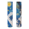 Van Gogh Sunflower Art Print Women's Stockings – 15 Colors Novelty Print Stockings Qme style11