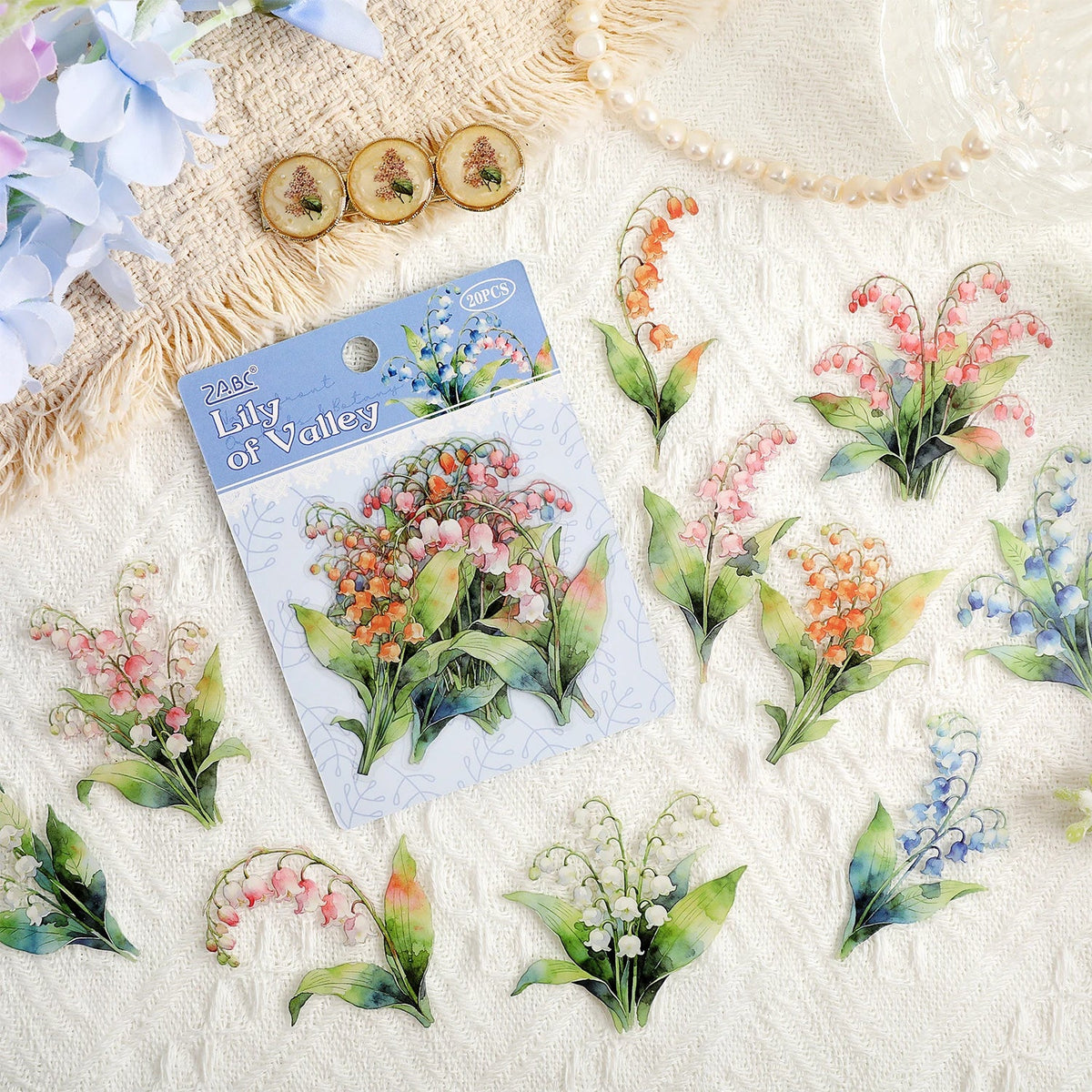 TIANZI Flower Die Cut Stickers DIY Craft Decoration Pack Die Cut Sticker Pack Qme