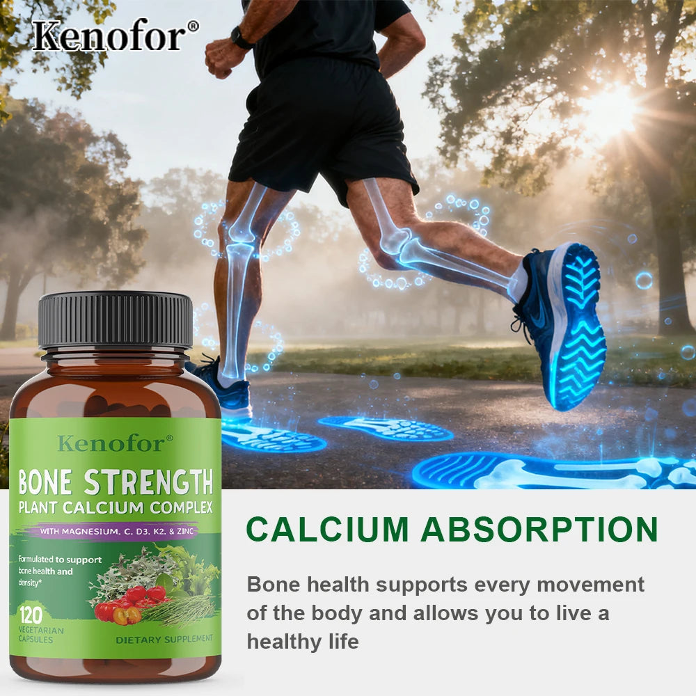 Calcium Magnesium Zinc Vitamin D3 K2 Supplement | Kenofor Mineral Supplement Qst