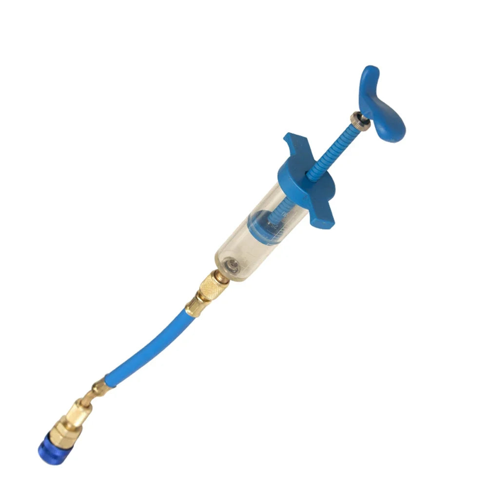 A/C Oil & Dye Injector 1oz – 1/4 SAE Coupler Adapter AC Service Tool Qme