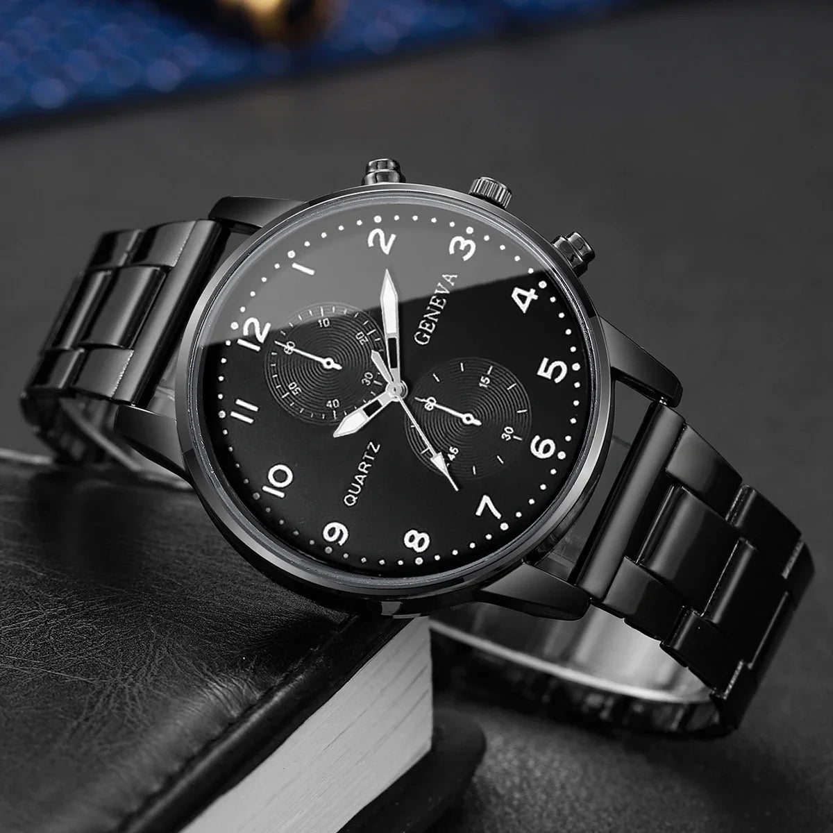 Minimalist Black Dial Digital Roman Numeral Men's Sports Watch Men's Sports Watch Qme